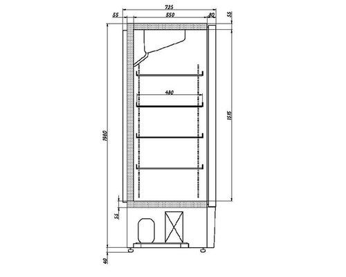 Шкаф холодильный Ариада Рапсодия R 1400VX (нерж.)