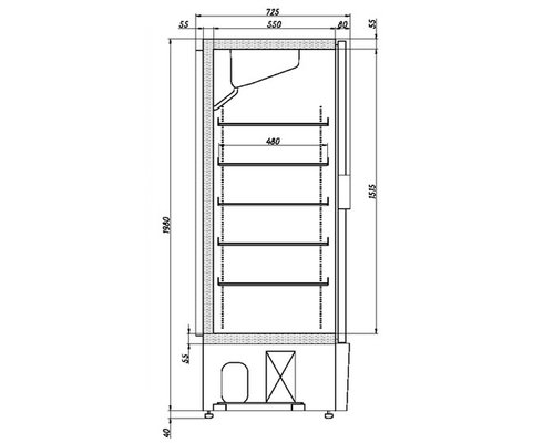 Шкаф холодильный низкотемпературный Ариада Рапсодия R 1400LS