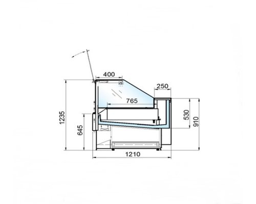 Тепловая витрина Ариада Bern Cube ВТ44-1250