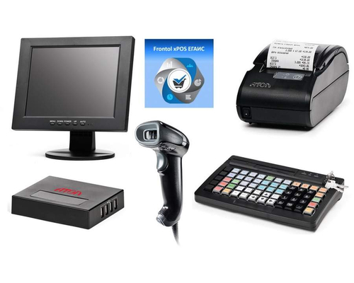 POS-комплект (HUB-19 54ФЗ, SJ-1088, KB-60 MSR, 2D-HW1450, АТОЛ 11Ф без ФН, Linux, Frontol xPOS ЕГАИС)