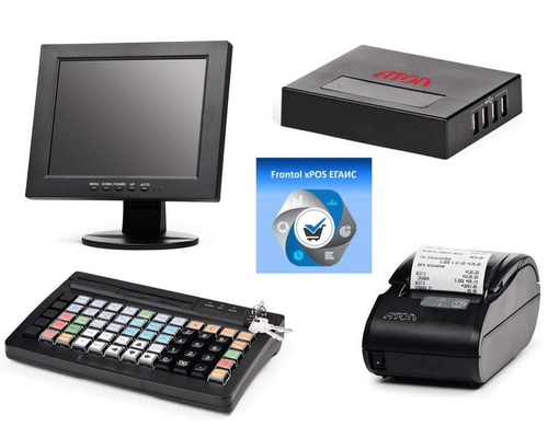 POS-комплект (HUB-19 54ФЗ, SJ-1088, KB-60 MSR, АТОЛ 11Ф без ФН, Linux, Frontol xPOS ЕГАИС)