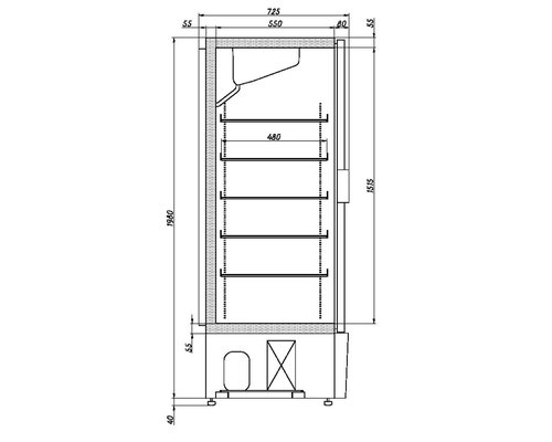 Шкаф холодильный Ариада Рапсодия R 700MS (стеклянная дверь)