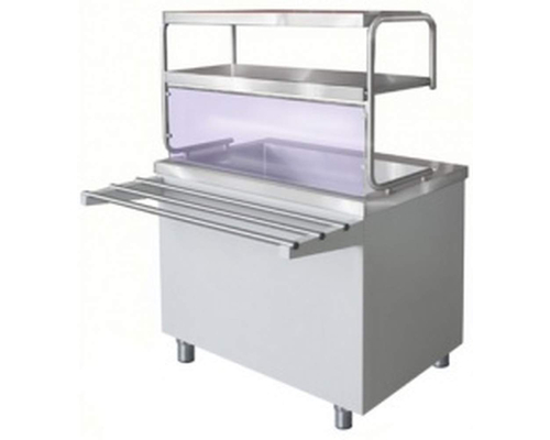 Прилавок для вторых блюд Iterma МЭ-2-1200/900 (с направляющей и полкой)