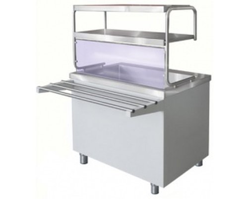 Прилавок нейтральный Iterma МН-1107-21К3 (с направляющей и полкой) Прилавок нейтральный Iterma МН-1107-21К3 (с направляющей и полкой)