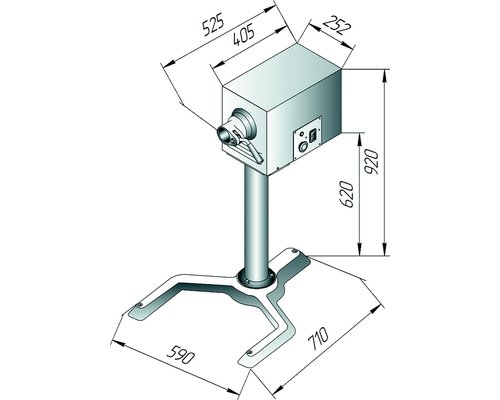 Универсальная кухонная машина Торгмаш УКМ-06-11П (мясорубка ММ, овощерезка, подставка)