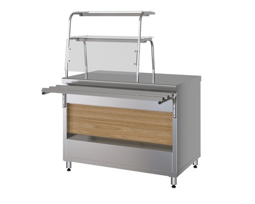 Прилавок нейтральный с полками ШЕФ ПНП15