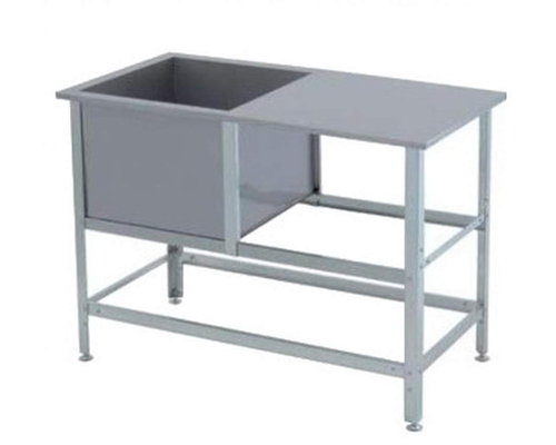 Ванна сварная, встроенная в островной стол без бортов ВСО 15*6/5 (нерж.)
