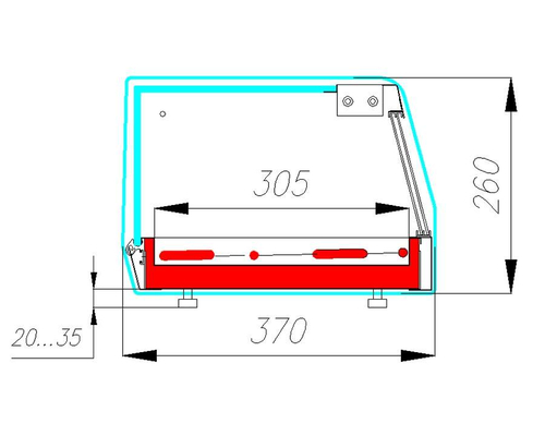 Настольная тепловая витрина Полюс CUBE BAR AC37 SH 1,0-1
