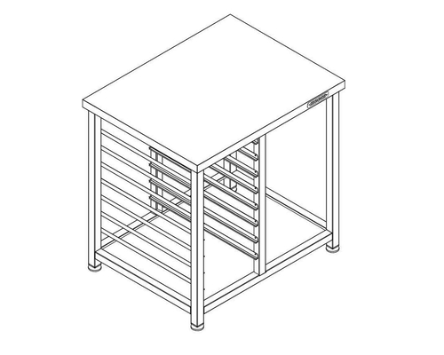 Подставка ПДПп под пароконвектомат 1000*1000*900