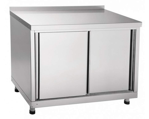 Стол-тумба пристенный (с бортом) СТКП 9*6 (нерж.)