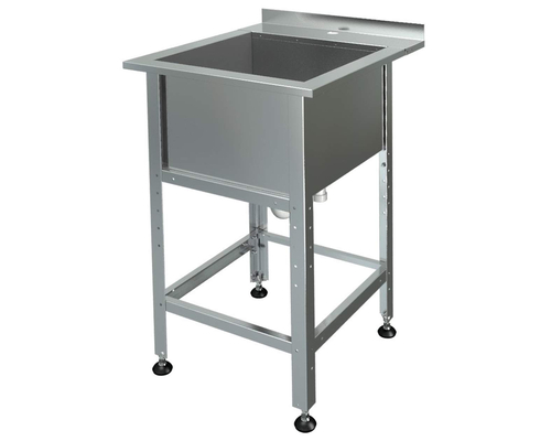 Ванна моечная сварная с бортом и полкой под смеситель ВМП 1/6 (оц.)