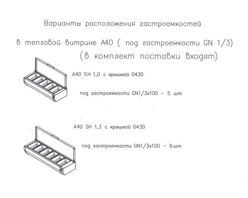 Витрина тепловая для ингредиентов пиццы Полюс Carboma A40 SH 1,0 0430 (с крышкой)