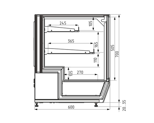 Барная тепловая витрина Полюс AMRA АС59 SH 0,9-1