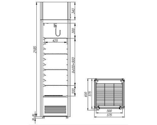 Холодильный шкаф Полюс Carboma D4 PRO CD4 VM 400 HHC 0102 (с высоким контролем влажности)