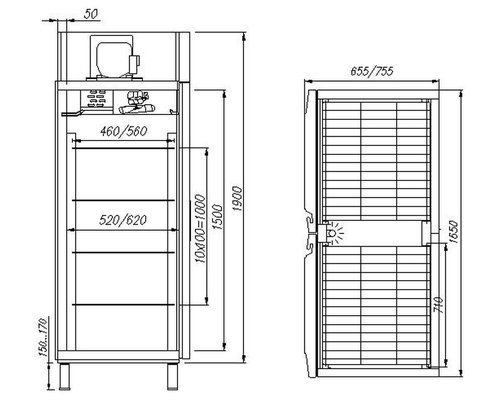 Холодильный шкаф Полюс Carboma R1120