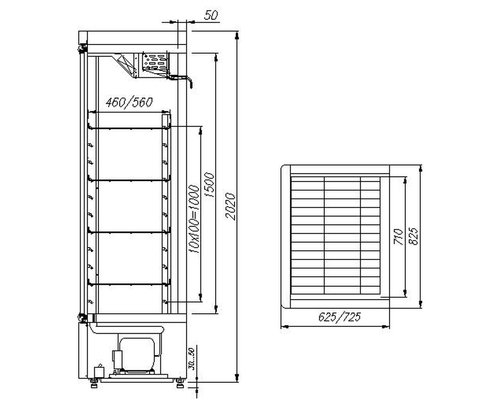 Холодильный шкаф Полюс Carboma R700С (стекло)