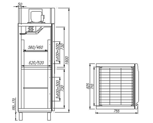 Холодильный шкаф Полюс Carboma RF700