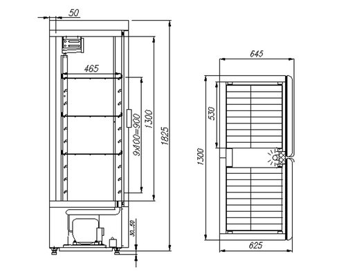 Холодильный шкаф Полюс ШХ-0,8