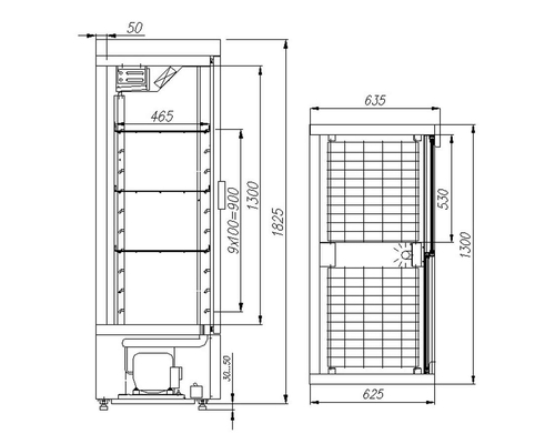 Холодильный шкаф Полюс ШХ-0,8К Carboma (купе)