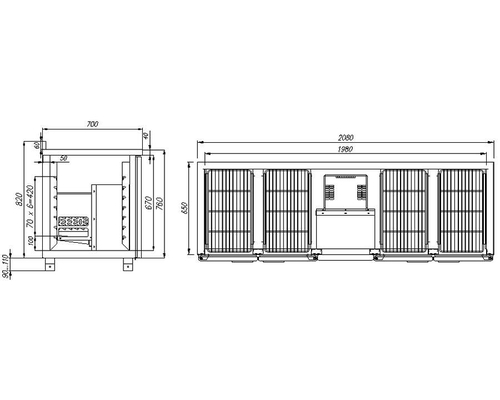 Холодильный стол Полюс T70 M4-1 9006 (4GN/NT Полюс)