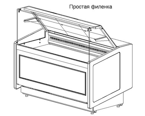 Кондитерская тепловая витрина Полюс KC80 (Borneo) SH 1,0-1