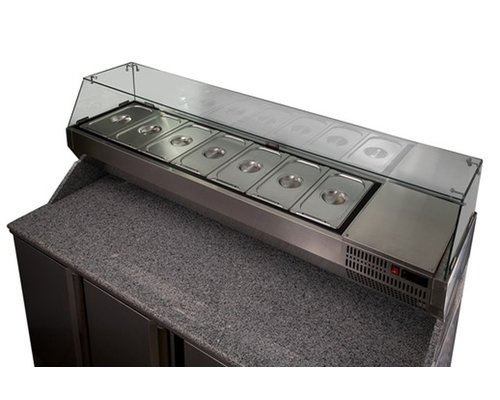 Настольная охлаждаемая витрина Полюс A40 SM 1,6-G 0430 (Carboma VT3v-G)