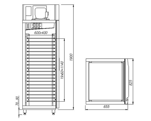 Расстоечный шкаф Carboma M560-1-G EN-HHC (5) 0430