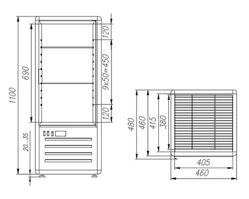 Шкаф холодильный кондитерский Полюс Carboma R120C (D4 VM 120-1)