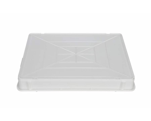 Лоток для теста 650х430х80 мм (без крышки, белый полипропилен)