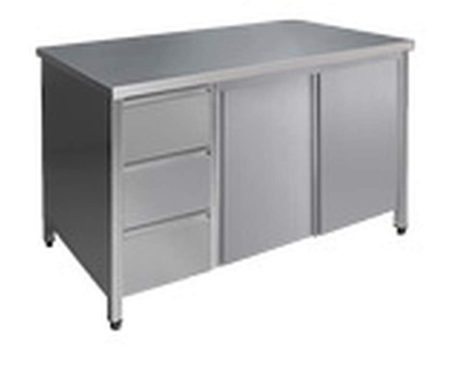 Стол-тумба с ящиками и дверцами купе Финист СТПк (1200х600х850)