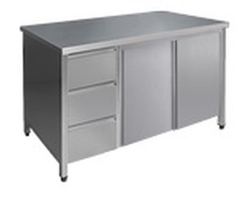 Стол-тумба с ящиками и дверцами купе Финист СТПк (1500х800х850)