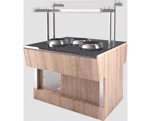 Мармит первых блюд (шведский стол островной) Refettorio RМ42SD (каменная столешница)