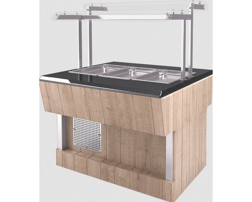 Мармит вторых блюд (шведский стол островной) Refettorio RМ42A (столешница нерж.)