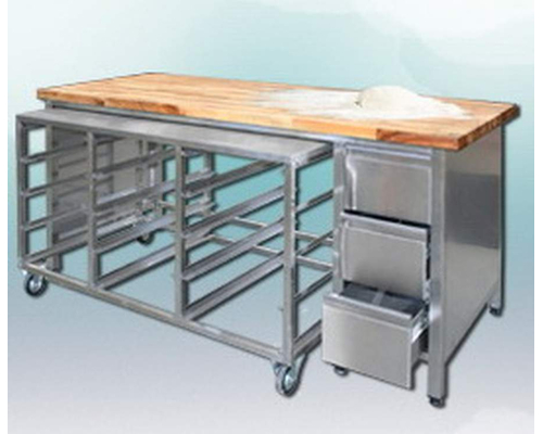 Стол кондитерский Финист с ящиками и тележкой для противней