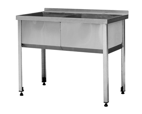 Ванна моечная ВМБЦ 22/50 (сварная, 2 секции, с бортом)