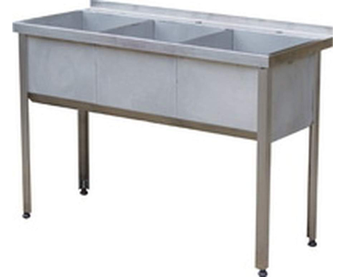 Ванна моечная ВМБЦ 32/40 (сварная, 3 секции, с бортом)