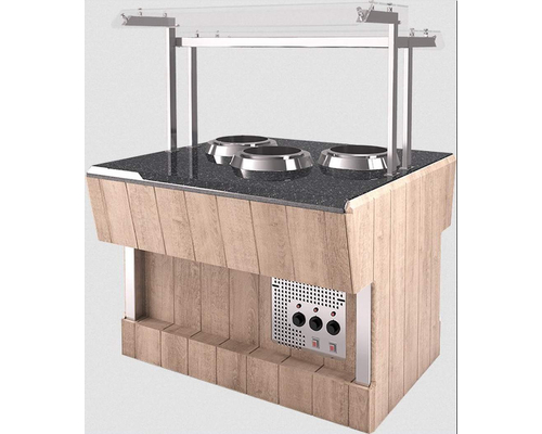 Мармит первых блюд (шведский стол островной) Refettorio RМ41AD (столешница нерж.)