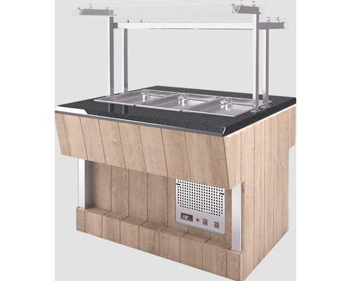 Мармит вторых блюд (шведский стол островной) Refettorio RМ41A (столешница нерж.)