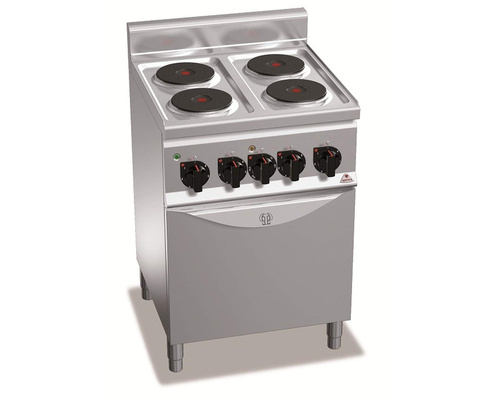 Плита электрическая 4-конфорочная 600 серии Berto's E6P4+FE1 (конвекционная духовка)