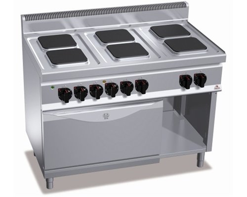 Плита электрическая 6-конфорочная Berto's E7PQ6+FE (статическая духовка)