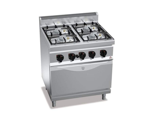 Плита газовая 4-конфорочная 600 серии Berto's G7F4+FE (электрич.духовка)