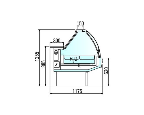 Тепловая витрина Arneg DENVER VCB TCBM 1250