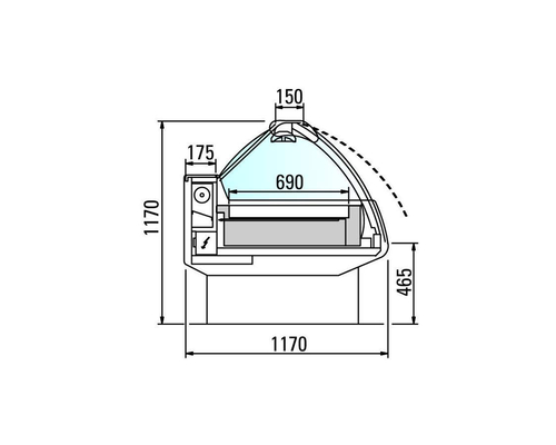 Тепловая витрина Arneg SYDNEY 3 090 VCA TCPW 937