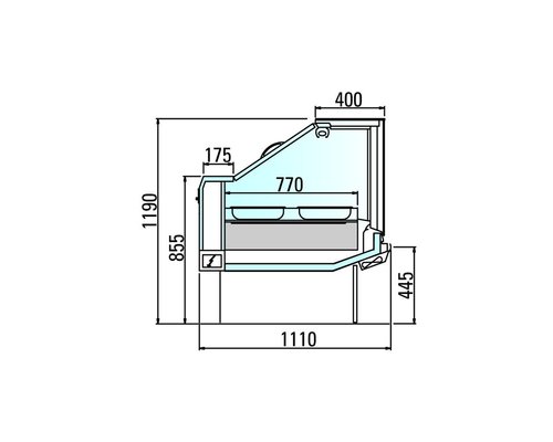 Тепловая витрина Arneg VENEZIA 2 VDA TCBM TCPW 1250