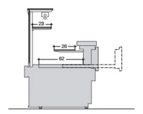 Кондитерский прилавок Criocabin ESPRIT ES300 2812 (встроенный агрегат)
