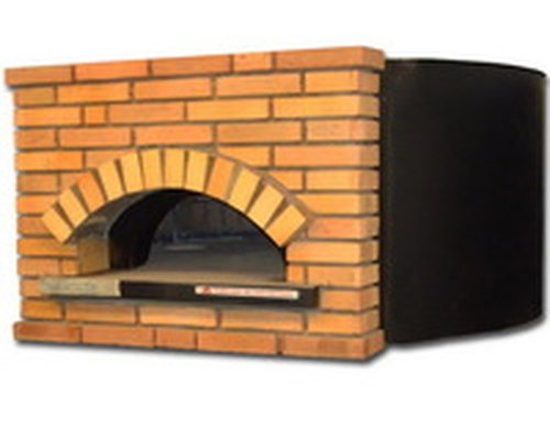 Печь для пиццы дровяная Ceky R120 (фронт - красный кирпич)