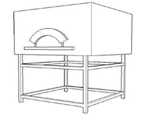 Печь для пиццы дровяная квадратная Ceky S100