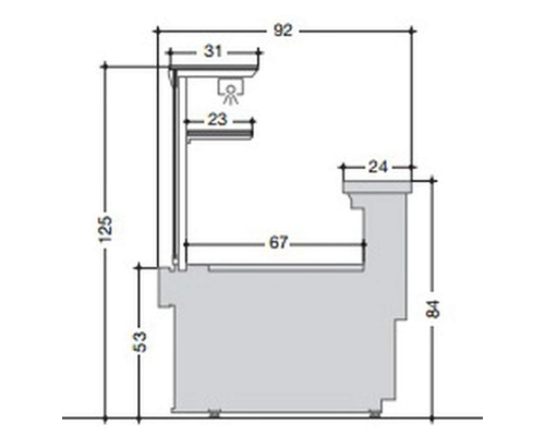 Прилавок гастрономический охлаждаемый Criocabin ESPRIT ES200 937 (встроенный агрегат)