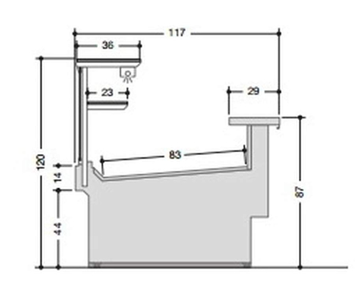 Прилавок хлебный Criocabin ENIXE EI310 1250