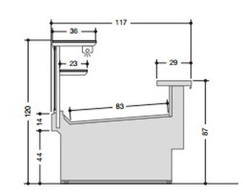 Прилавок хлебный Criocabin ENIXE EI310 1875